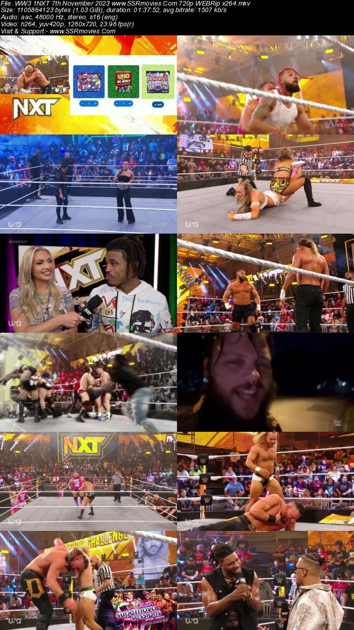 WWE NXT 7th November 2023 720p 480p WEBRip x264 Download