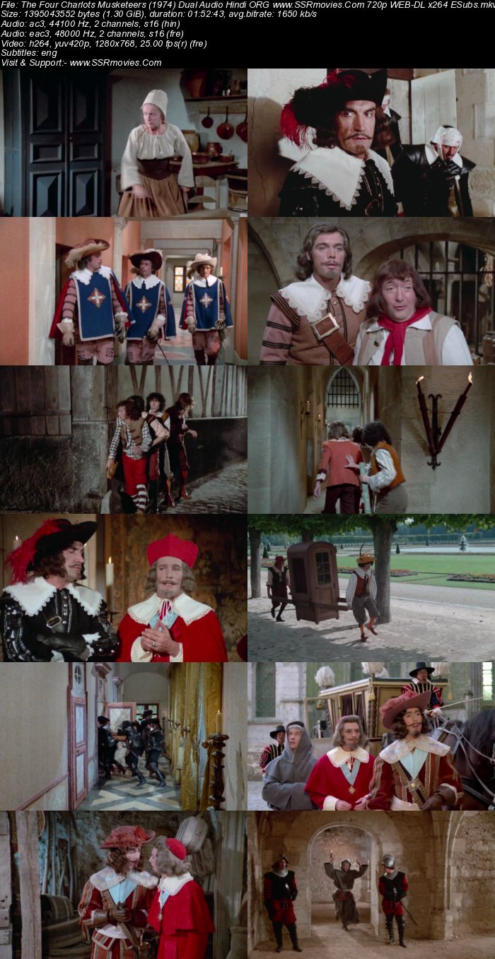 The Four Charlots Musketeers 1974 Dual Audio Hindi ORG 720p 480p WEB-DL x264 ESubs Full Movie Download