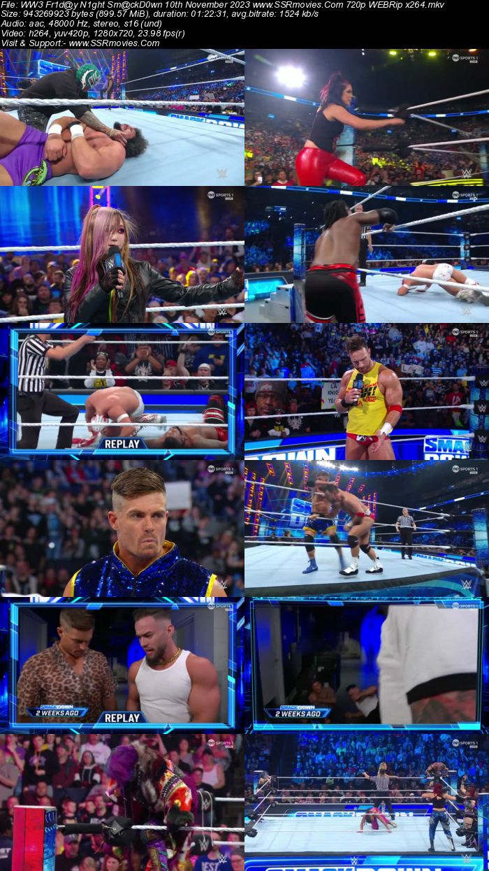 WWE Friday Night SmackDown 10th November 2023 720p 480p WEBRip x264 Download