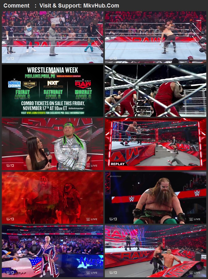 WWE Monday Night Raw 13th November 2023 720p WEBRip x264 1.4GB Download
