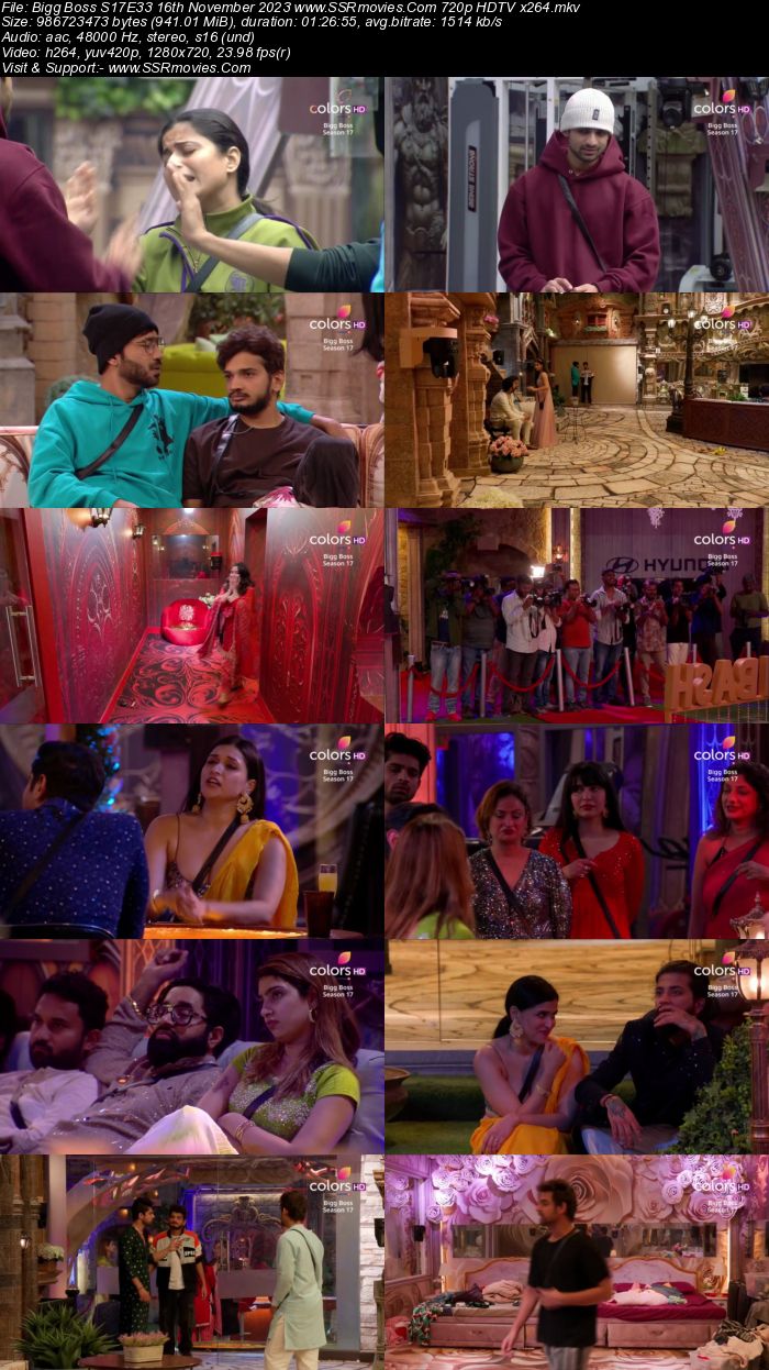 Bigg Boss S17E33 16th November 2023 720p 480p WEB-DL x264 300MB Download