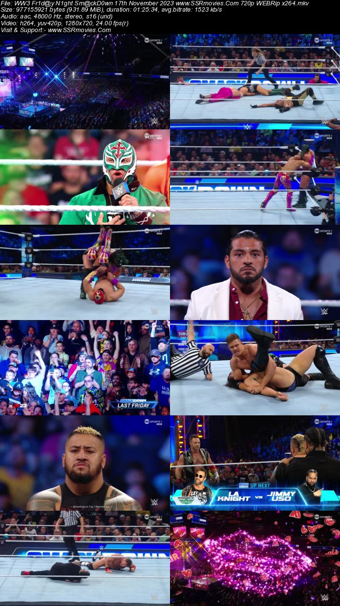 WWE Friday Night SmackDown 17th November 2023 720p 480p WEBRip x264 Download