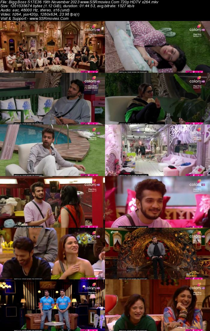 Bigg Boss S17E36 19th November 2023 720p 480p WEB-DL x264 300MB Download