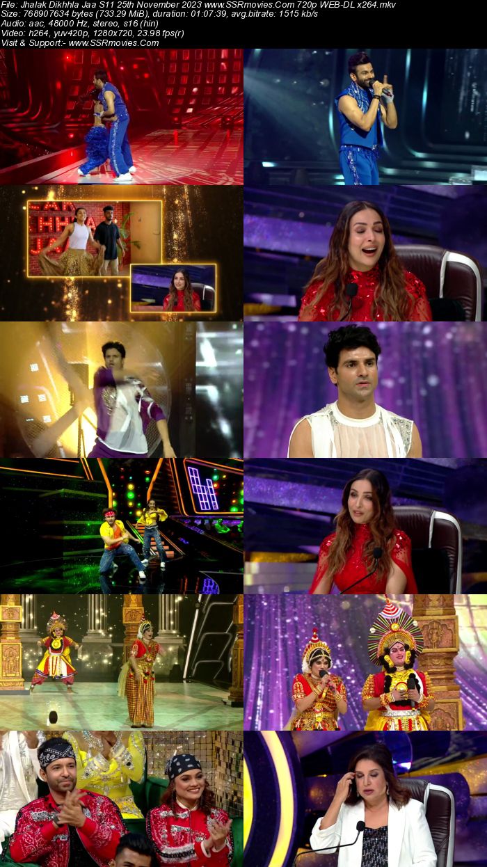 Jhalak Dikhhla Jaa S11 25th November 2023 720p 480p WEB-DL x264 300MB Download