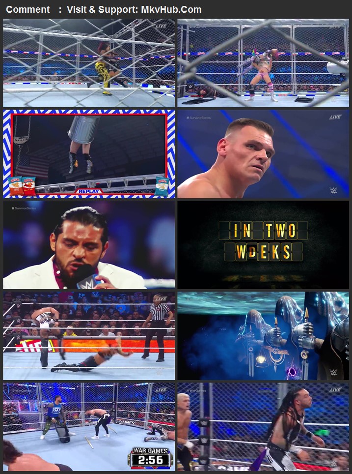 WWE Survivor Series Wargames 2023 PPV 720p 1080p WEBRip x264 1.8GB Download
