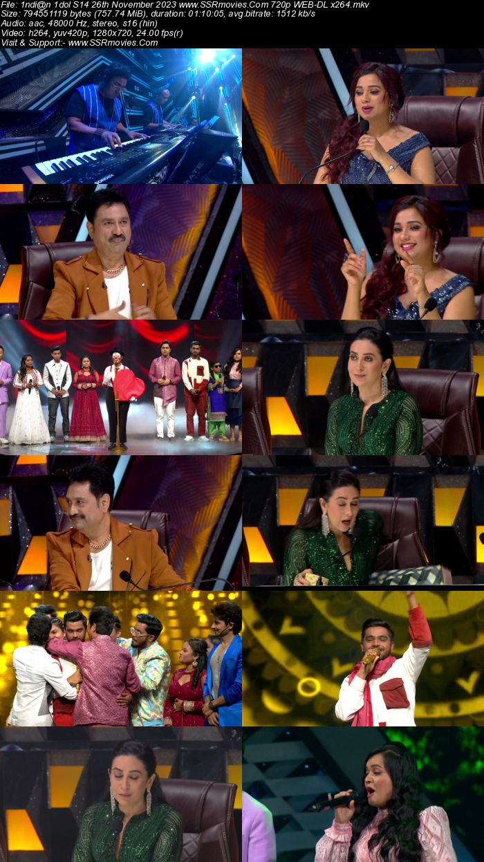 Indian Idol S14 26th November 2023 720p 480p WEB-DL x264 300MB Download