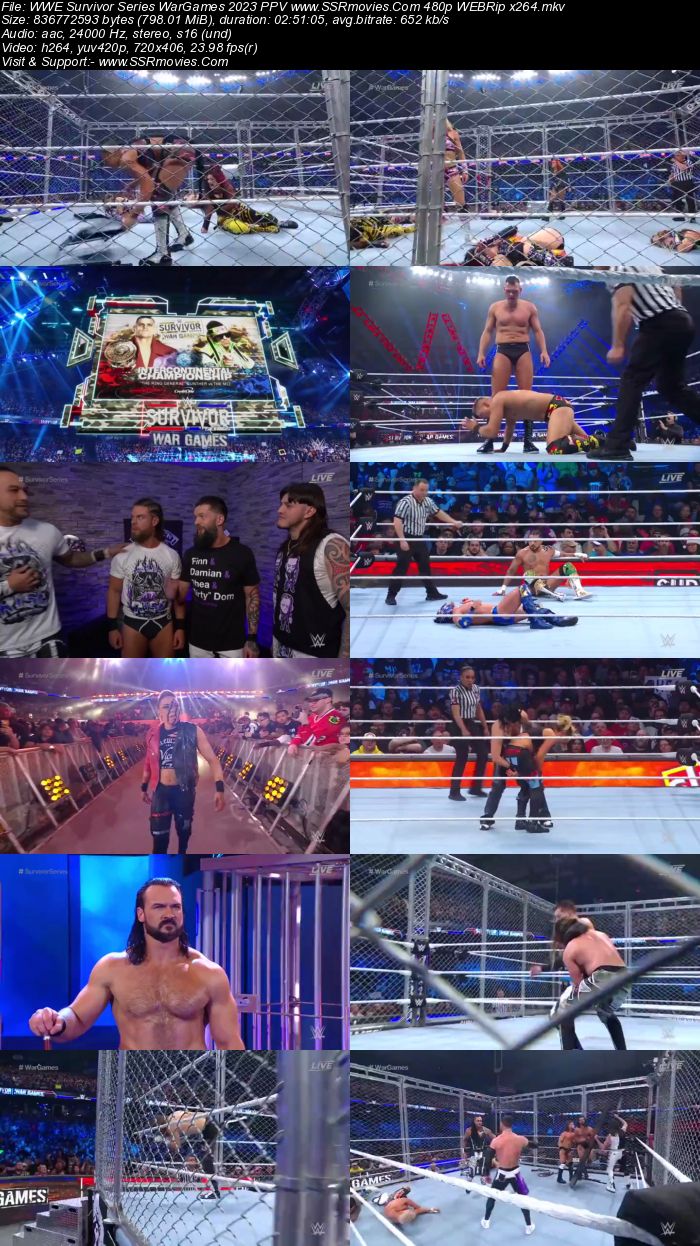 WWE Survivor Series: Wargames 2023 PPV 1080p 720p 480p WEBRip x264 Download