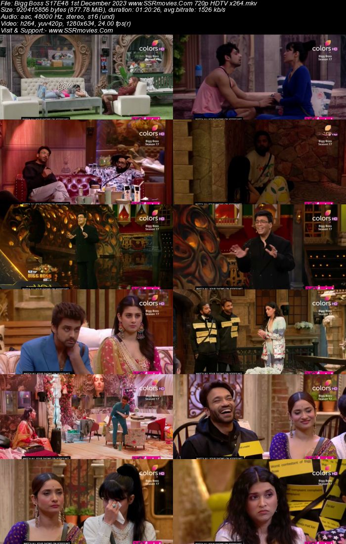 Bigg Boss S17E48 1st December 2023 720p 480p WEB-DL x264 300MB Download