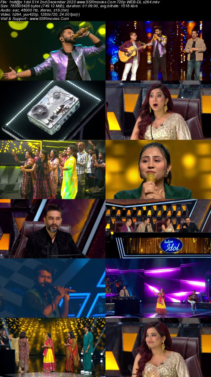 Indian Idol S14 2nd December 2023 720p 480p WEB-DL x264 300MB Download