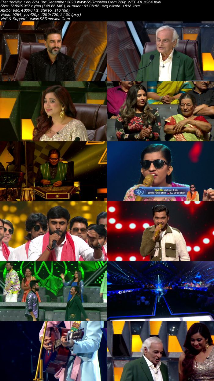 Indian Idol S14 3rd December 2023 720p 480p WEB-DL x264 300MB Download