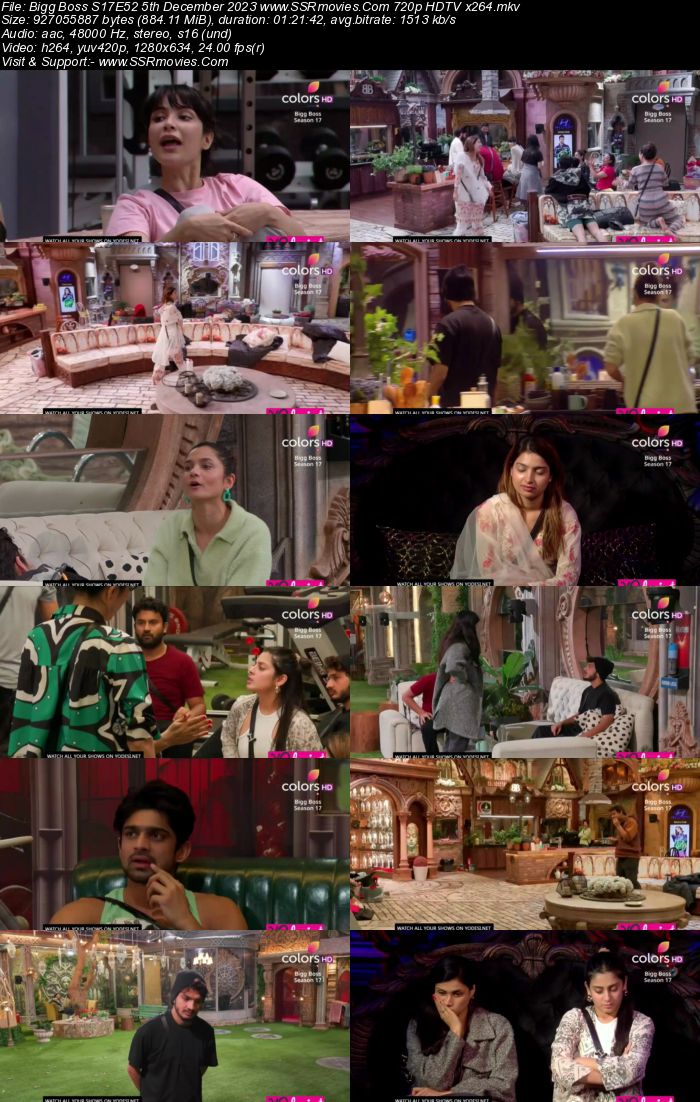 Bigg Boss S17E52 5th December 2023 720p 480p HDTV x264 300MB Download