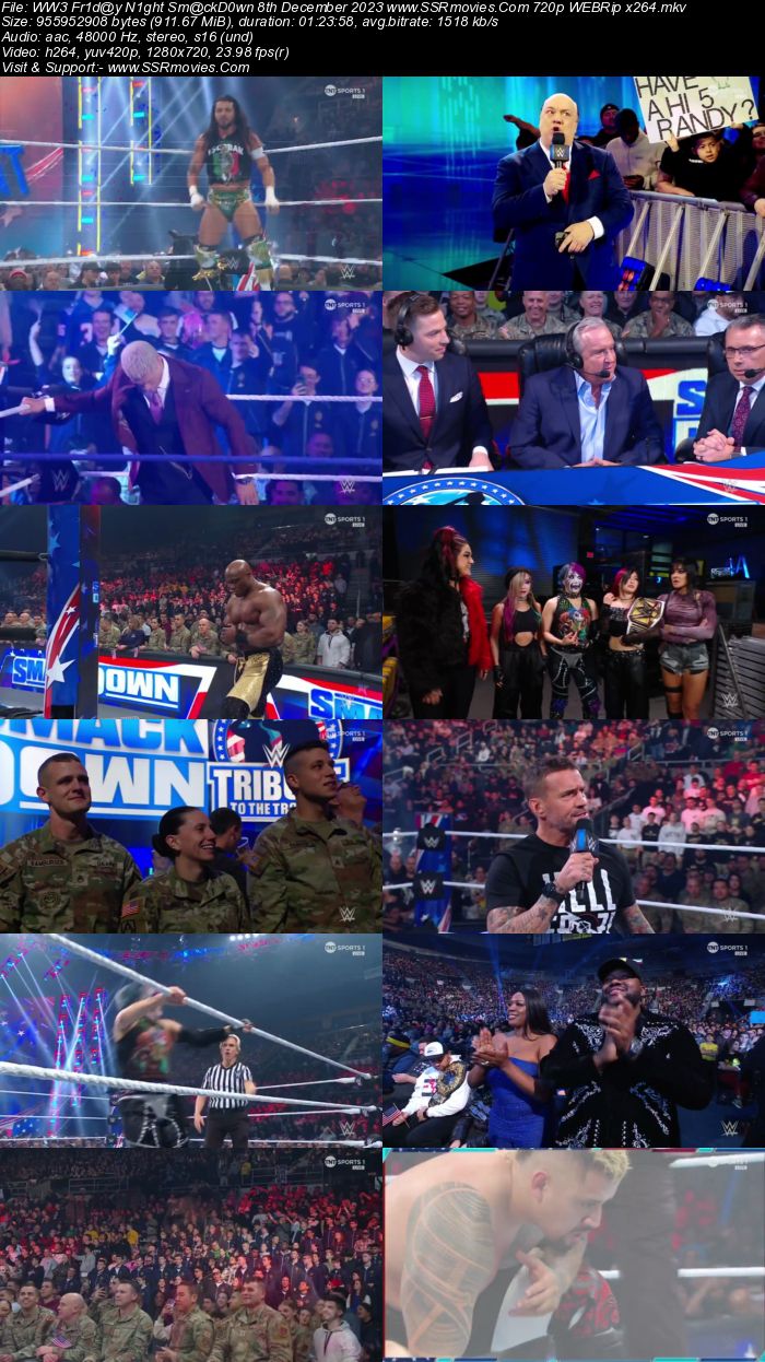 WWE Friday Night SmackDown 8th December 2023 720p 480p WEBRip x264 Download