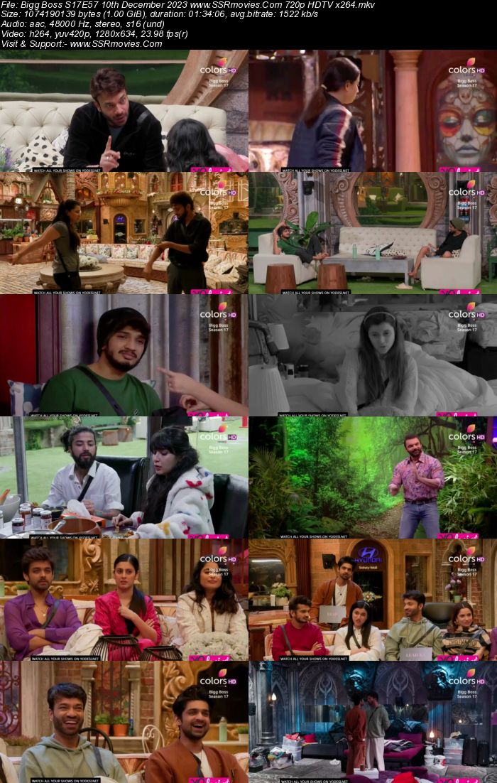 Bigg Boss S17E57 10th December 2023 720p 480p WEB-DL x264 300MB Download