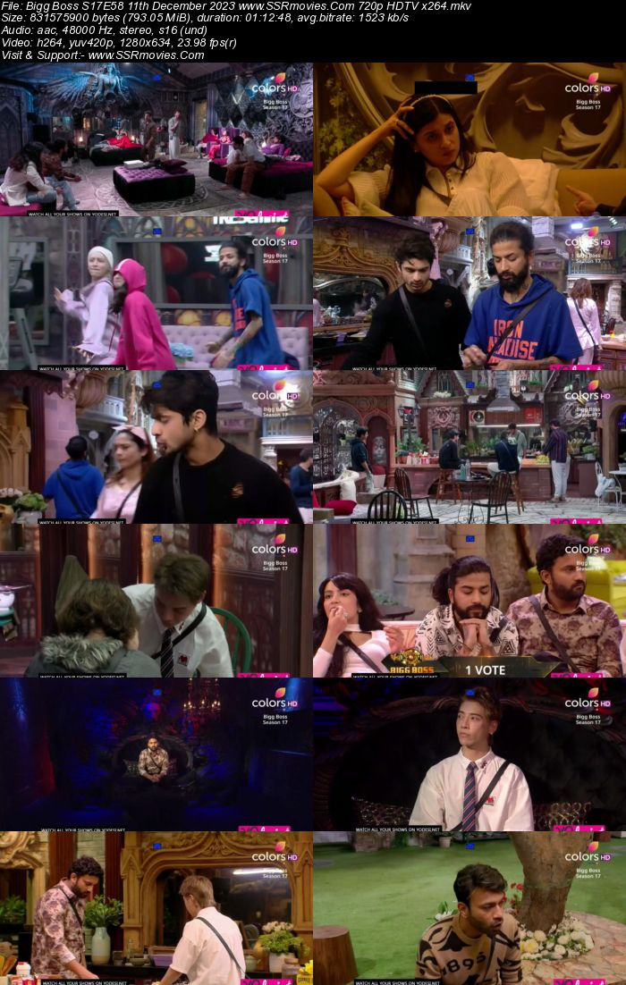 Bigg Boss S17E58 11th December 2023 720p 480p WEB-DL x264 300MB Download