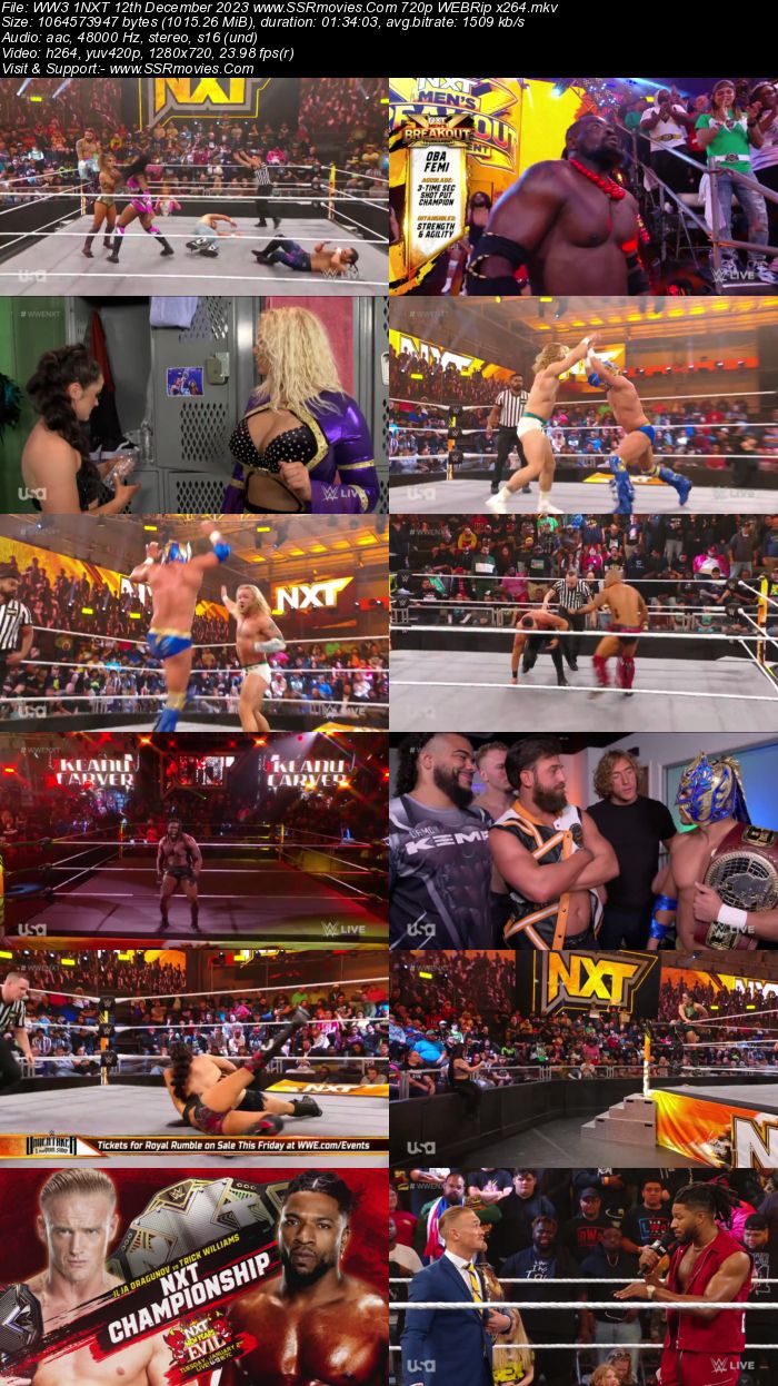 WWE NXT 12th December 2023 720p 480p WEBRip x264 Download