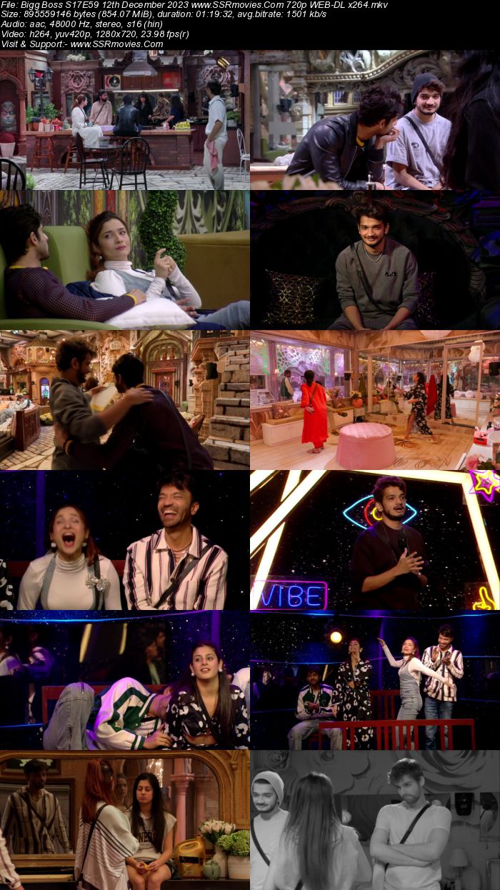 Bigg Boss S17E59 12th December 2023 720p 480p WEB-DL x264 300MB Download