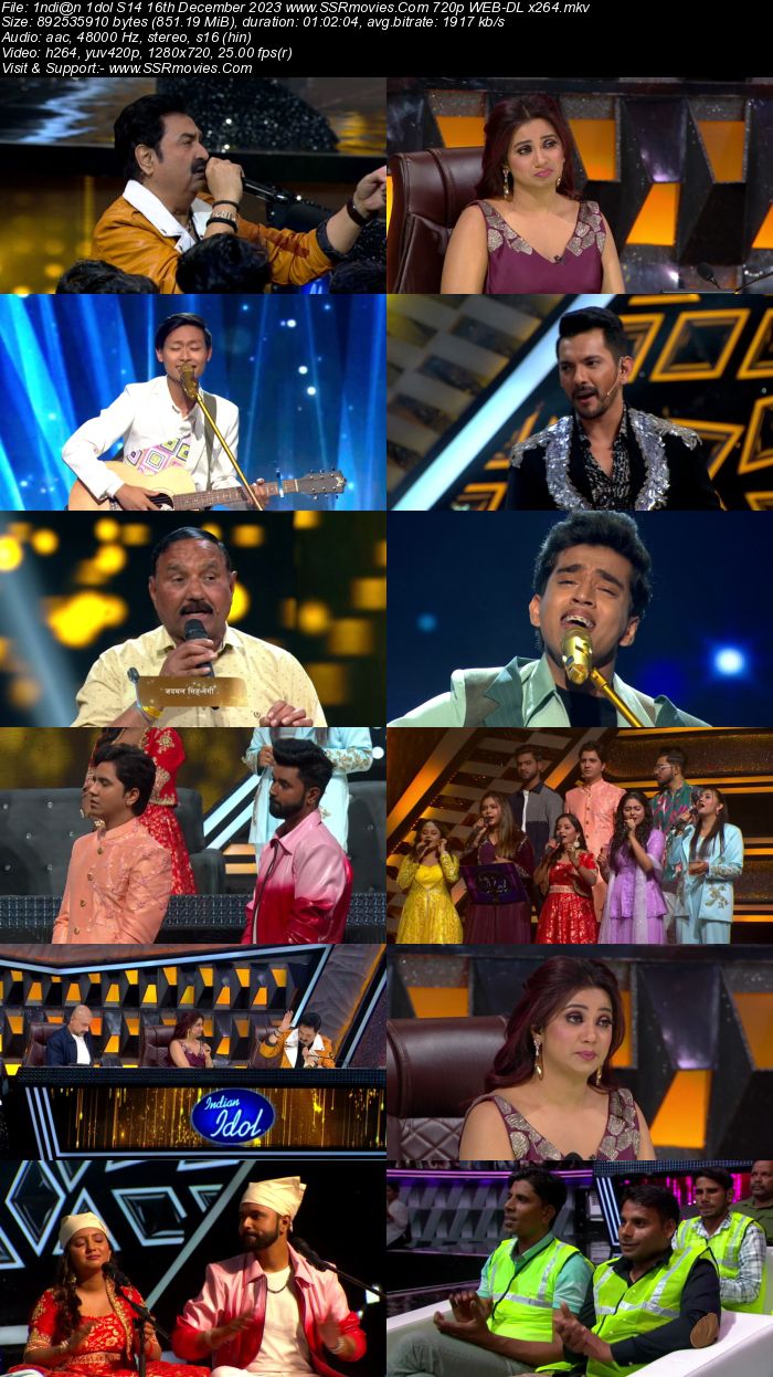 Indian Idol S14 16th December 2023 720p 480p WEB-DL x264 300MB Download