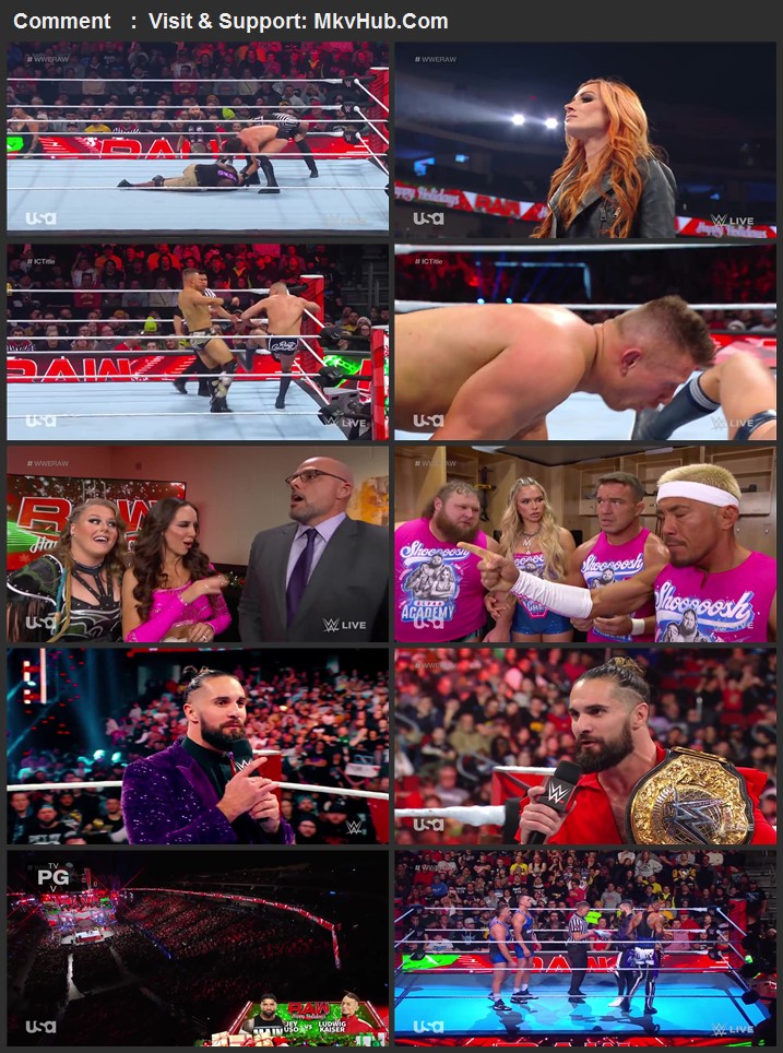 WWE Monday Night Raw 18th December 2023 720p WEBRip x264 1.4GB Download