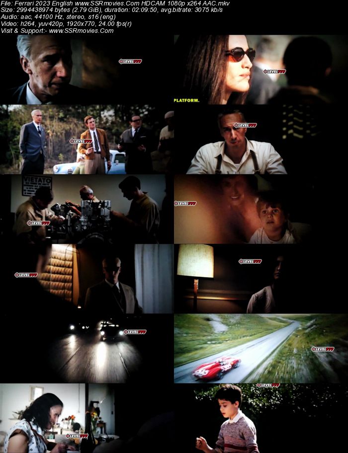Ferrari 2023 English 1080p 720p 480p HDCAM x264 ESubs Full Movie Download