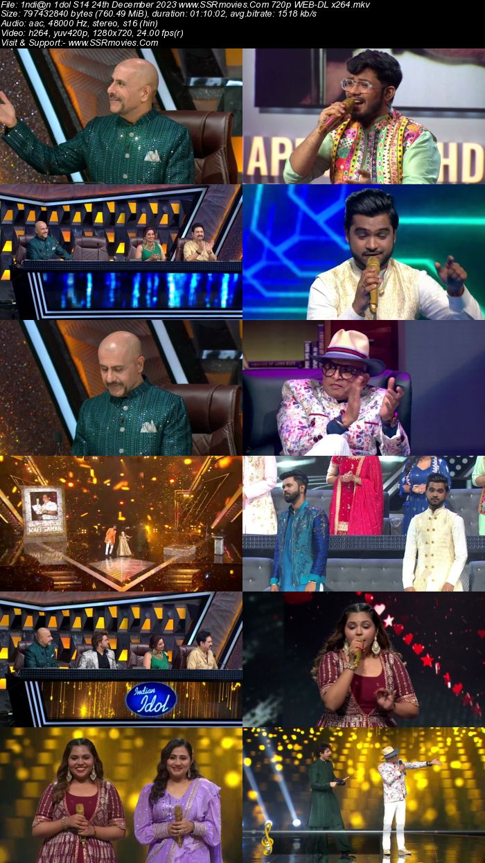Indian Idol S14 24th December 2023 720p 480p WEB-DL x264 300MB Download