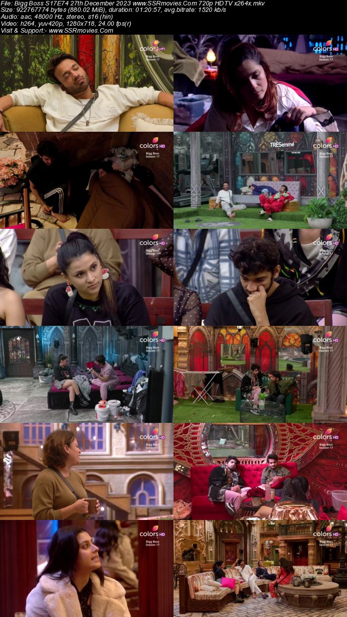 Bigg Boss S17E74 27th December 2023 720p 480p HDTV x264 300MB Download