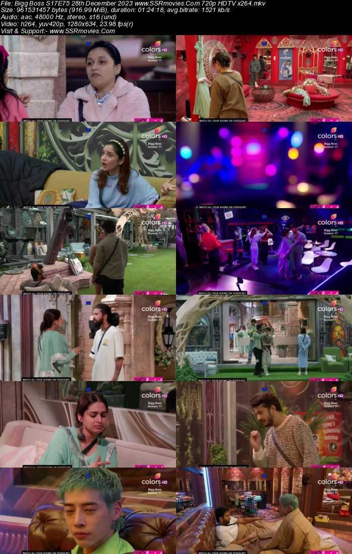 Bigg Boss S17E75 28th December 2023 720p 480p HDTV x264 300MB Download