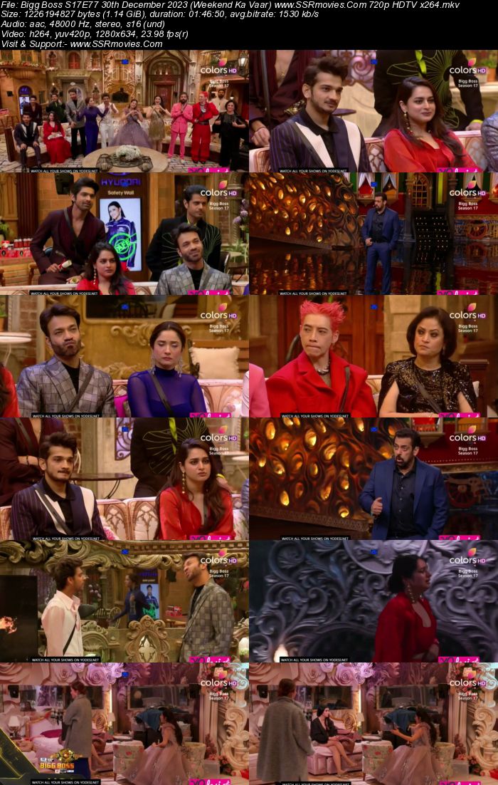 Bigg Boss S17E77 30th December 2023 720p 480p HDTV x264 300MB Download