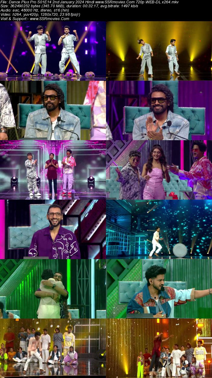 Dance Plus Pro S01E14 2nd January 2024 720p 480p WEB-DL x264 300MB Download