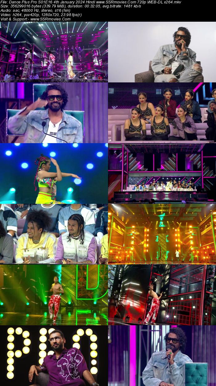 Dance Plus Pro S01E16 4th January 2024 720p 480p WEB-DL x264 300MB Download