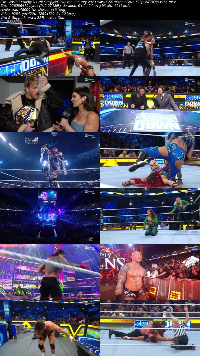 WWE Friday Night SmackDown 5th January 2024 720p 480p WEBRip x264 Download