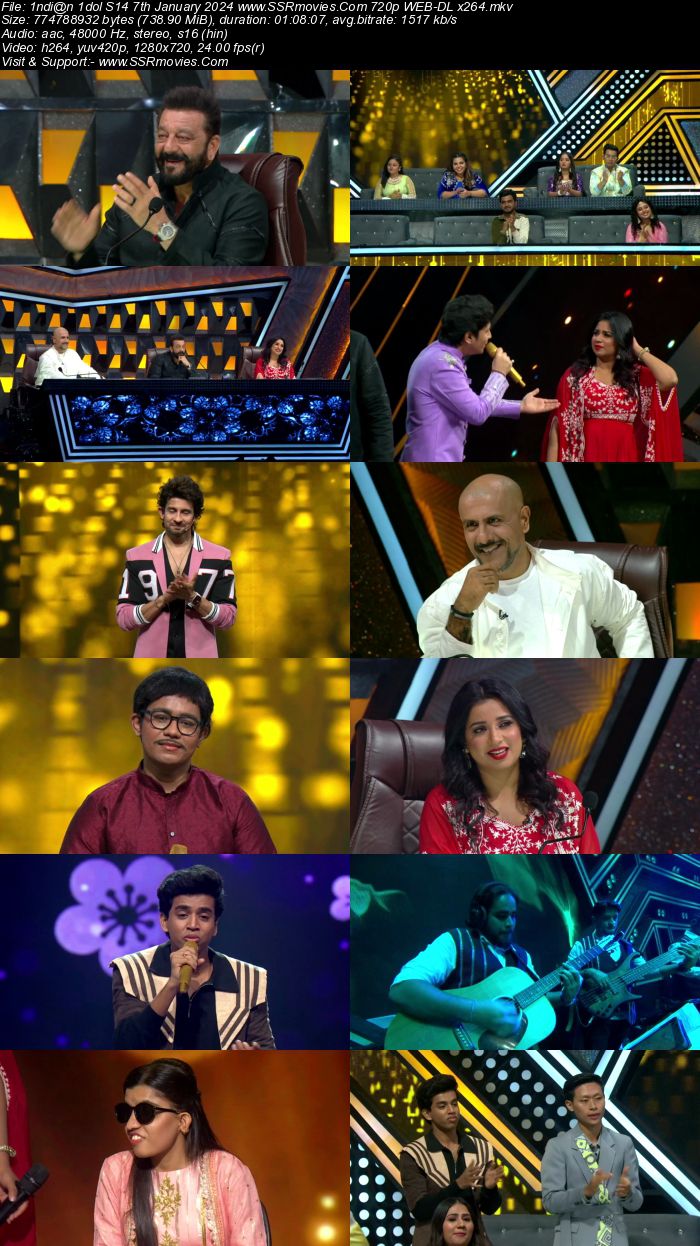 Indian Idol S14 7th January 2024 720p 480p WEB-DL x264 300MB Download