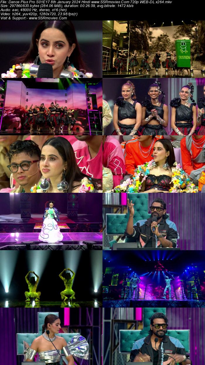 Dance Plus Pro S01E17 8th January 2024 720p 480p WEB-DL x264 300MB Download