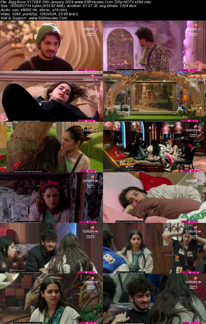 Bigg Boss S17E88 10th January 2024 720p 480p HDTV x264 300MB Download