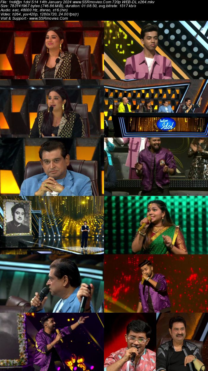 Indian Idol S14 14th January 2024 720p 480p WEB-DL x264 300MB Download