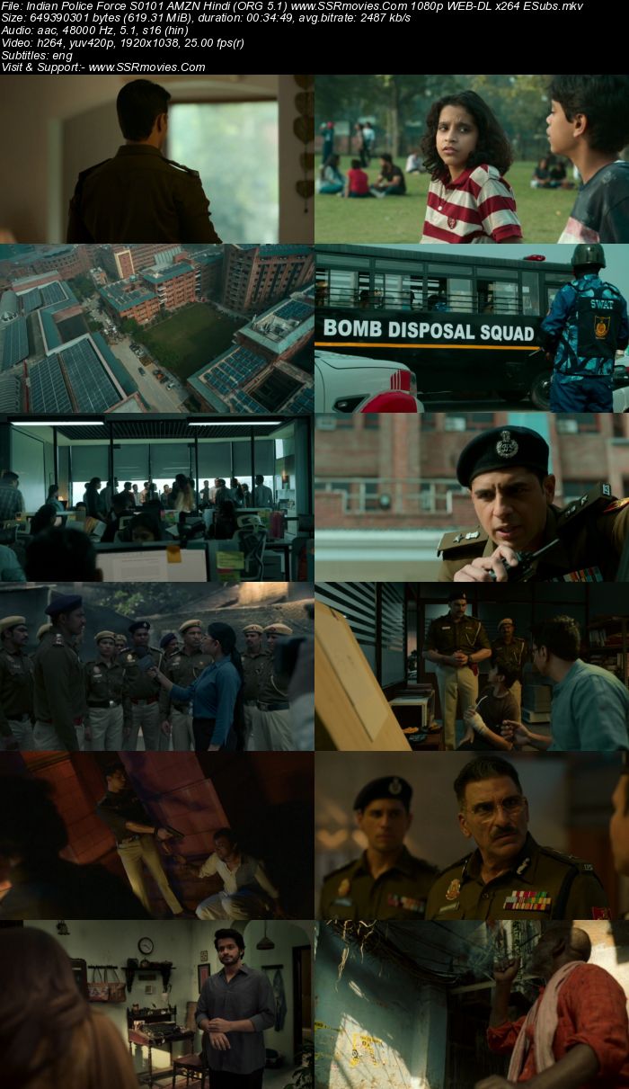 Indian Police Force 2024 AMZN S01 Complete Hindi (ORG 5.1) 1080p 720p 480p WEB-DL x264 ESubs Download