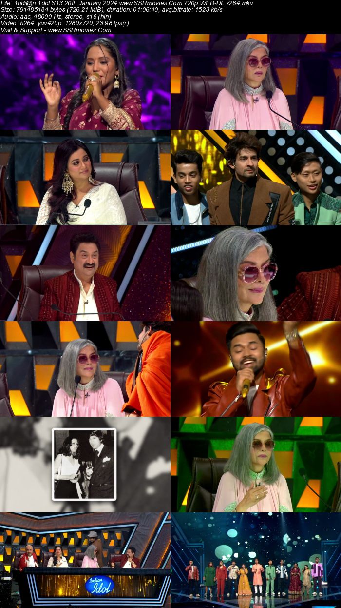 Indian Idol S14 20th January 2024 720p 480p WEB-DL x264 300MB Download