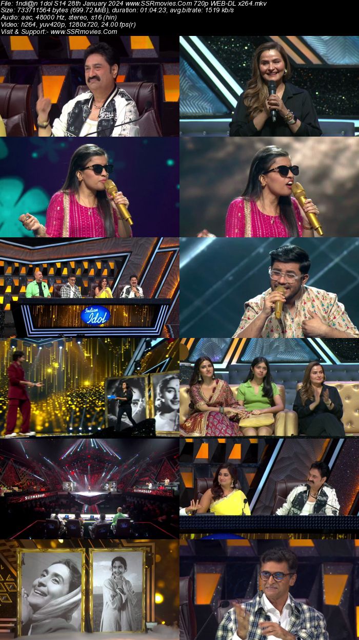Indian Idol S14 28th January 2024 720p 480p WEB-DL x264 300MB Download