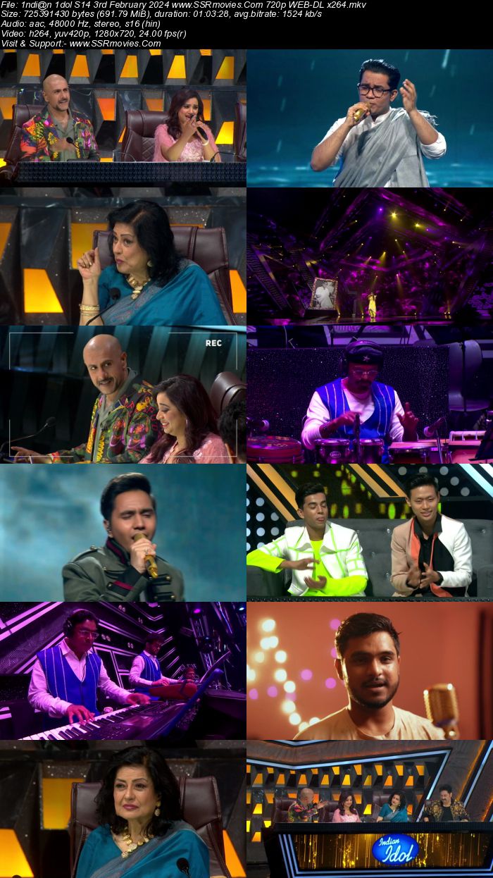 Indian Idol S14 3rd February 2024 720p 480p WEB-DL x264 300MB Download