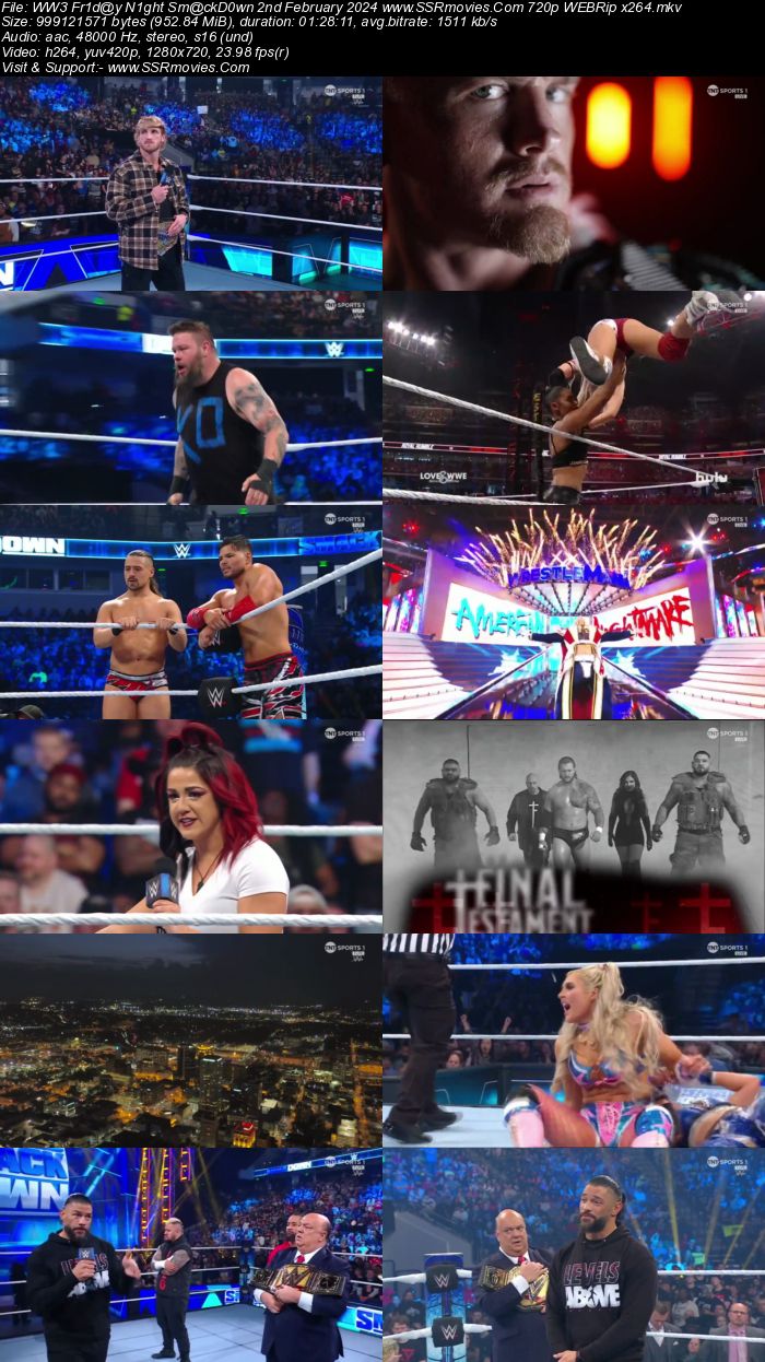 WWE Friday Night SmackDown 2nd February 2024 720p 480p WEBRip x264 Download