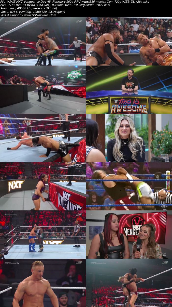 WWE NXT Vengeance Day 4th February 2024 PPV 720p 480p WEBRip x264 Download
