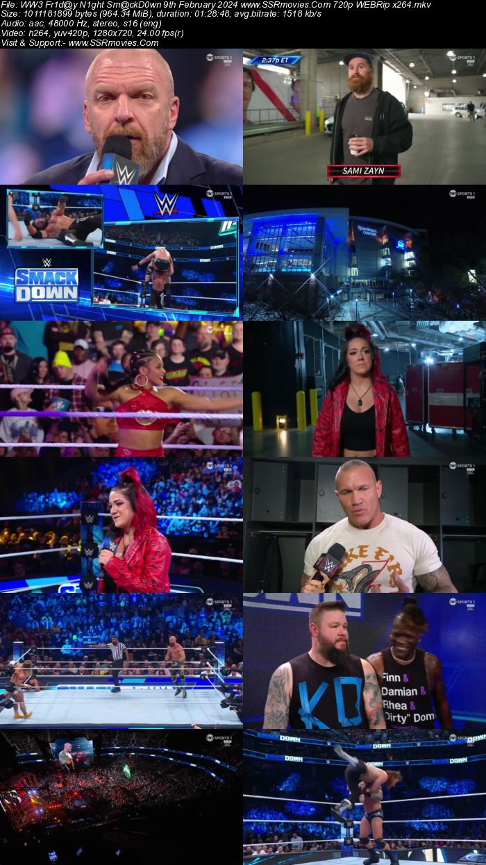 WWE Friday Night SmackDown 9th February 2024 720p 480p WEBRip x264 Download