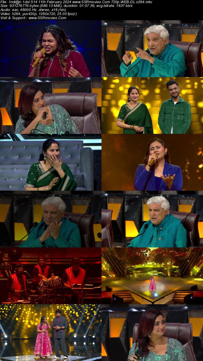 Indian Idol S14 11th February 2024 720p 480p WEB-DL x264 300MB Download