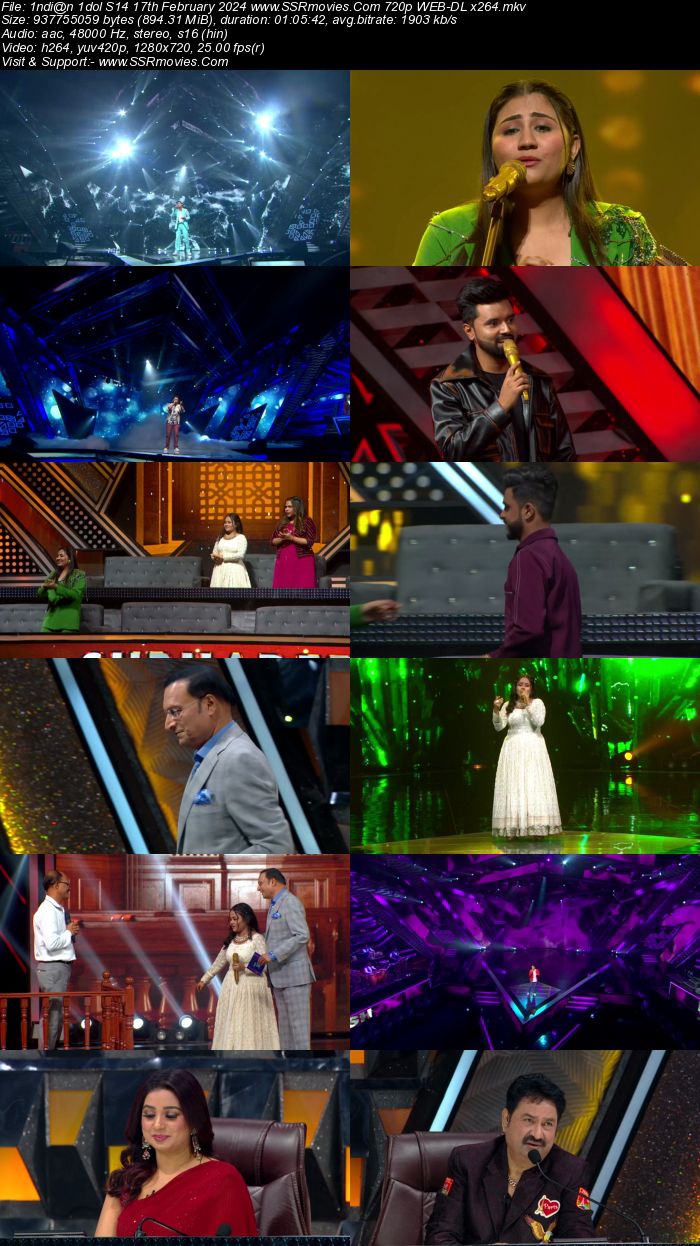 Indian Idol S14 17th February 2024 720p 480p WEB-DL x264 300MB Download