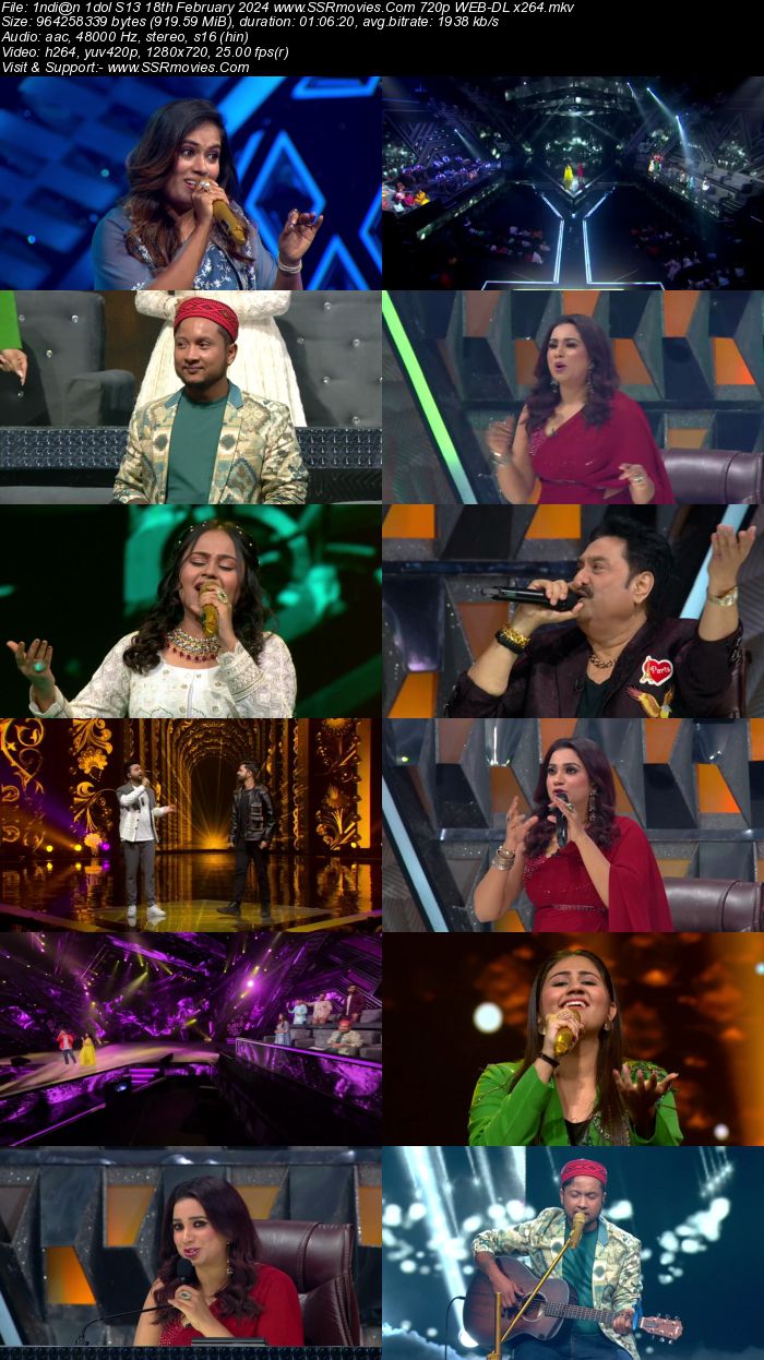 Indian Idol S14 18th February 2024 720p 480p WEB-DL x264 300MB Download