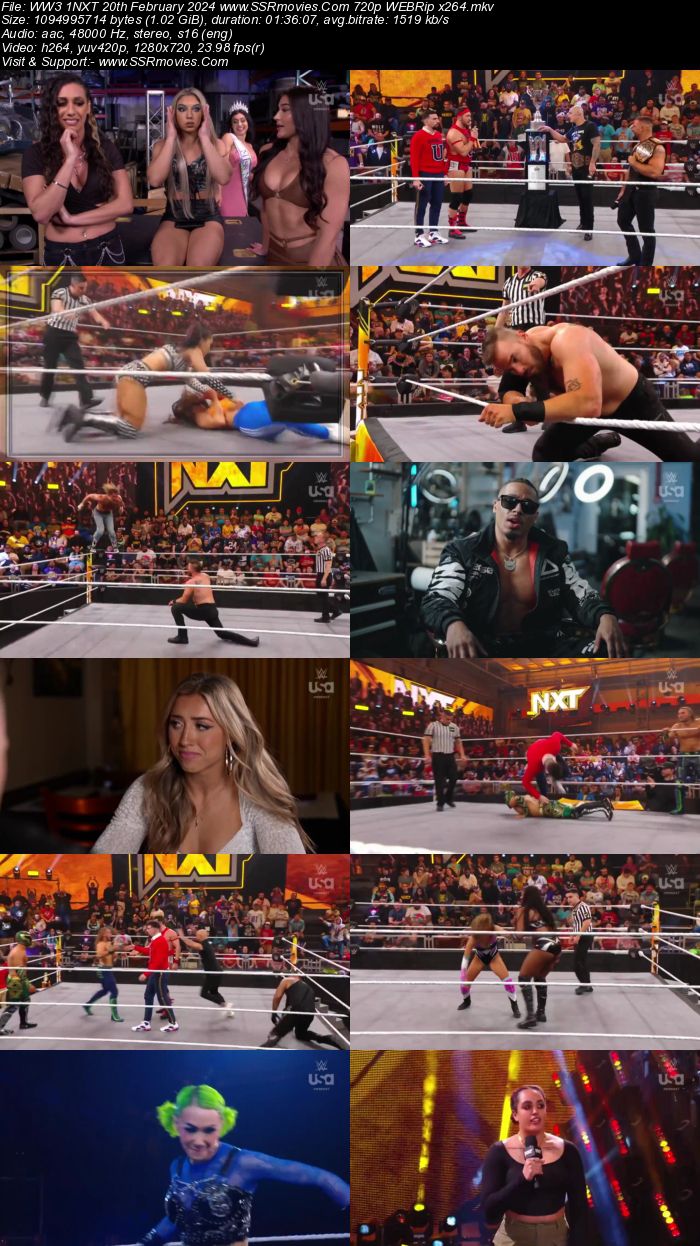 WWE NXT 20th February 2024 720p 480p WEBRip x264 Download