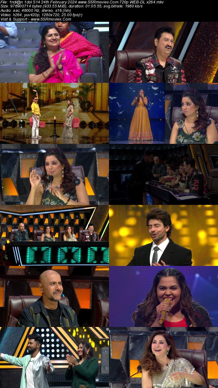 Indian Idol S14 24th February 2024 720p 480p WEB-DL x264 300MB Download