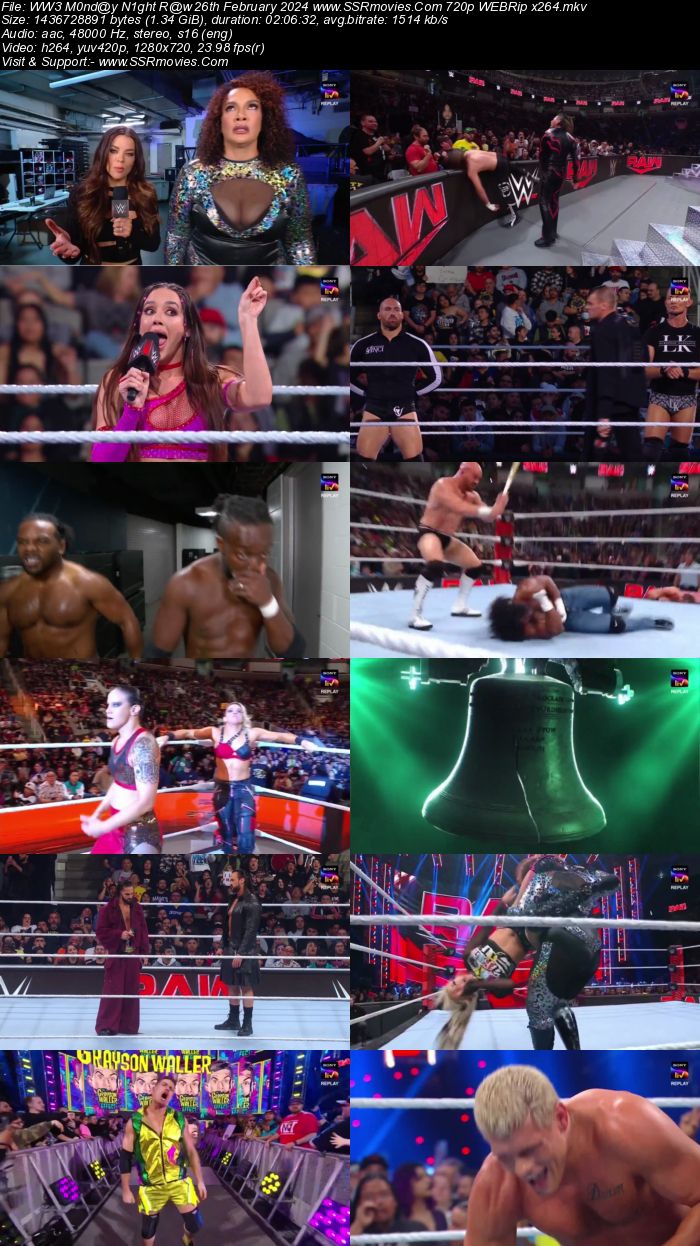 WWE Monday Night Raw 26th February 2024 720p 480p WEBRip x264 Download