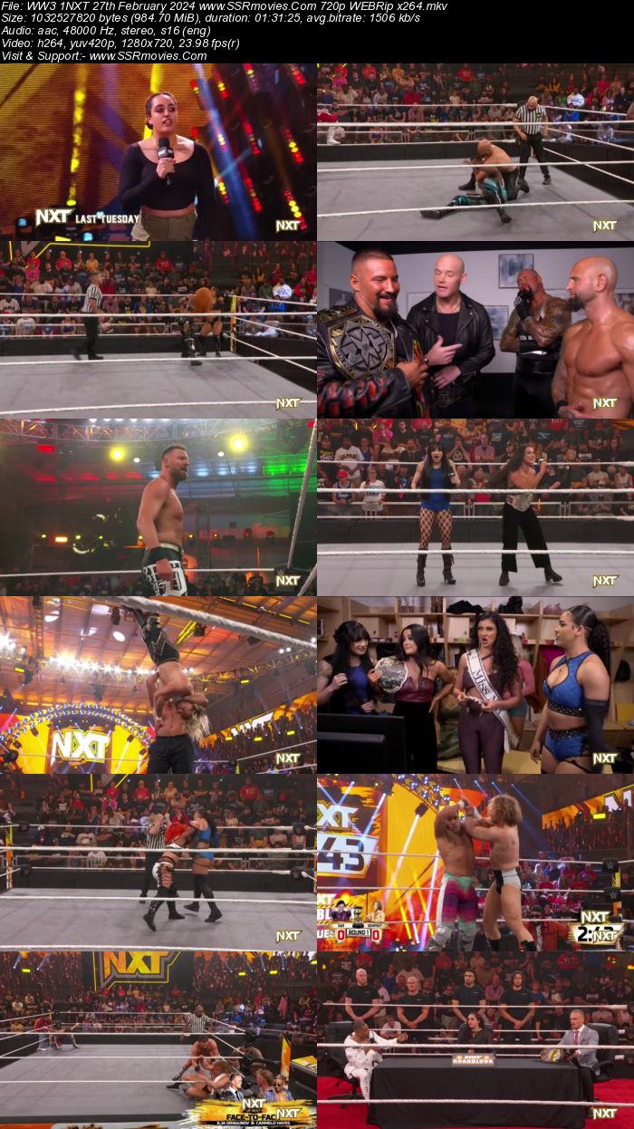 WWE NXT 27th February 2024 720p 480p WEBRip x264 400MB