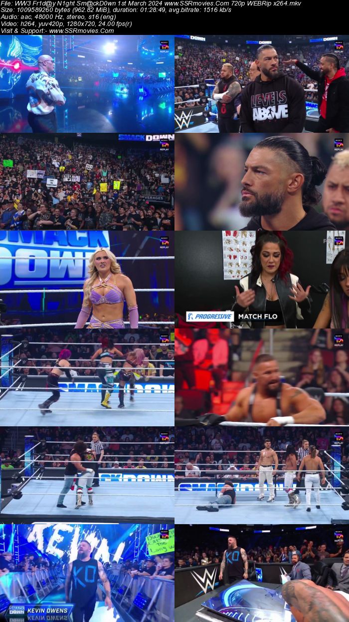 WWE Friday Night SmackDown 1st March 2024 720p 480p WEBRip x264 Download