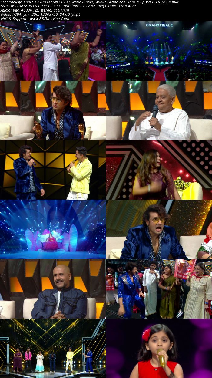 Indian Idol S14 3rd March 2024 (Grand Finale) 720p 480p WEB-DL x264 550MB Download